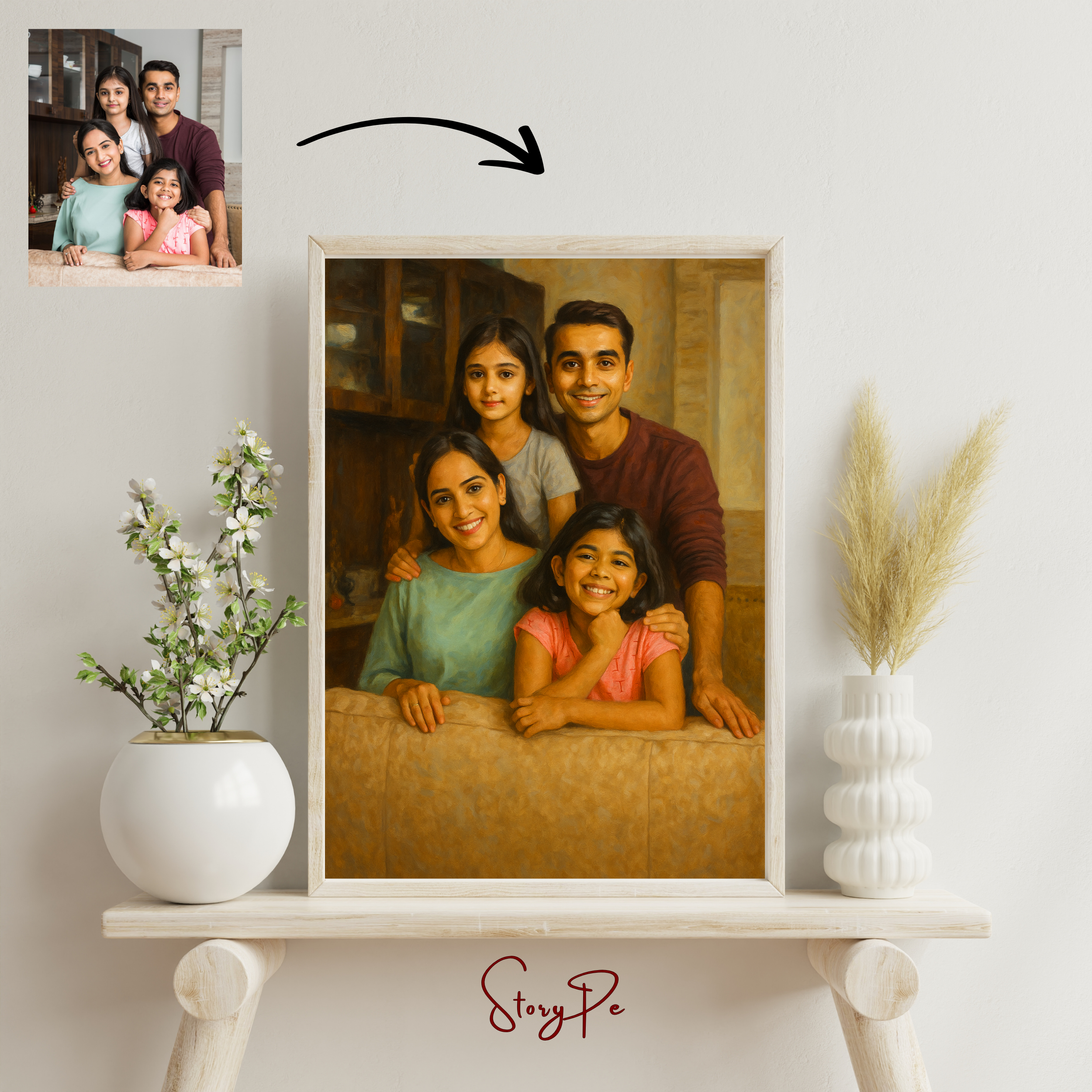 StoryPe - Digital Oil Painting Custom Photo Frame