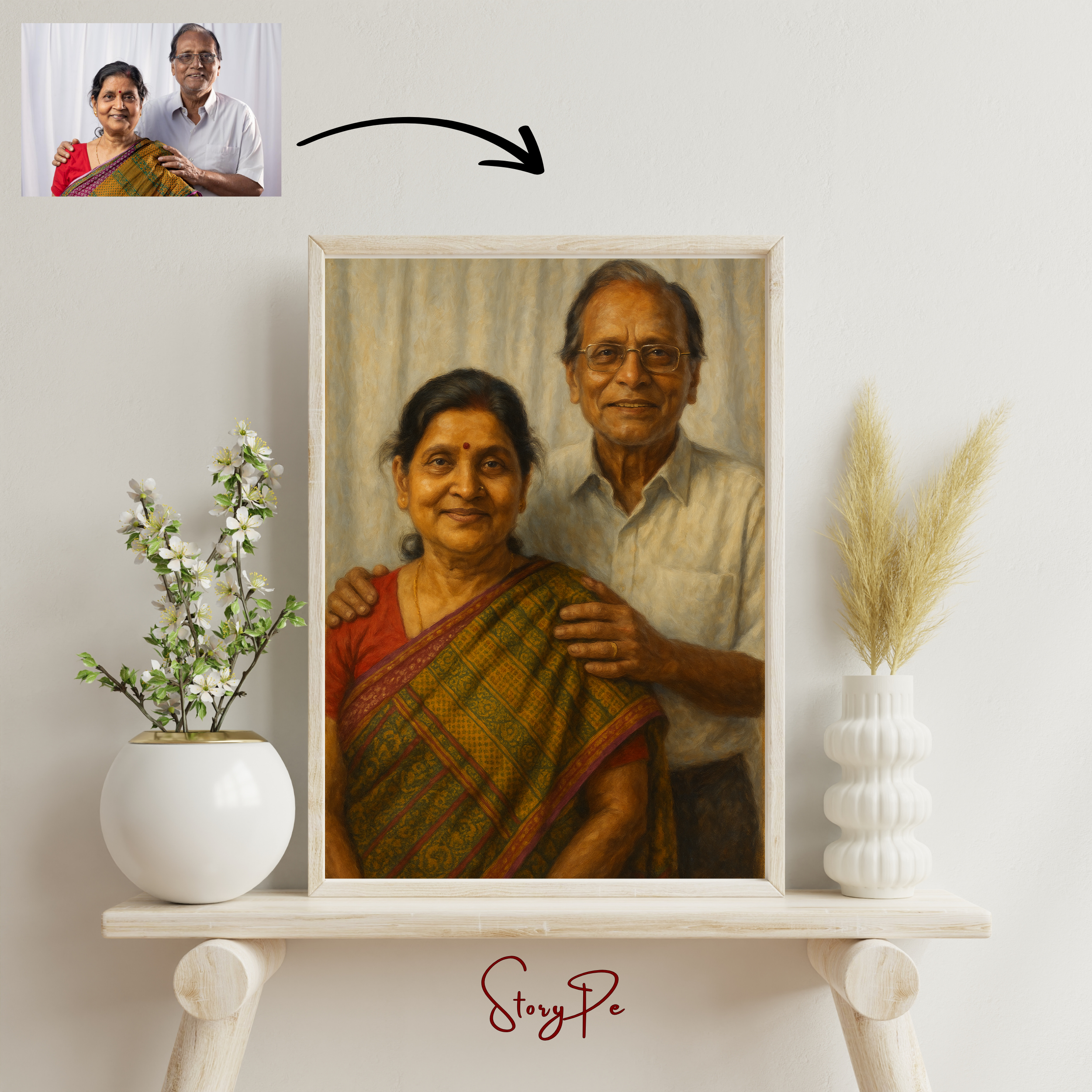 StoryPe - Digital Oil Painting Custom Photo Frame