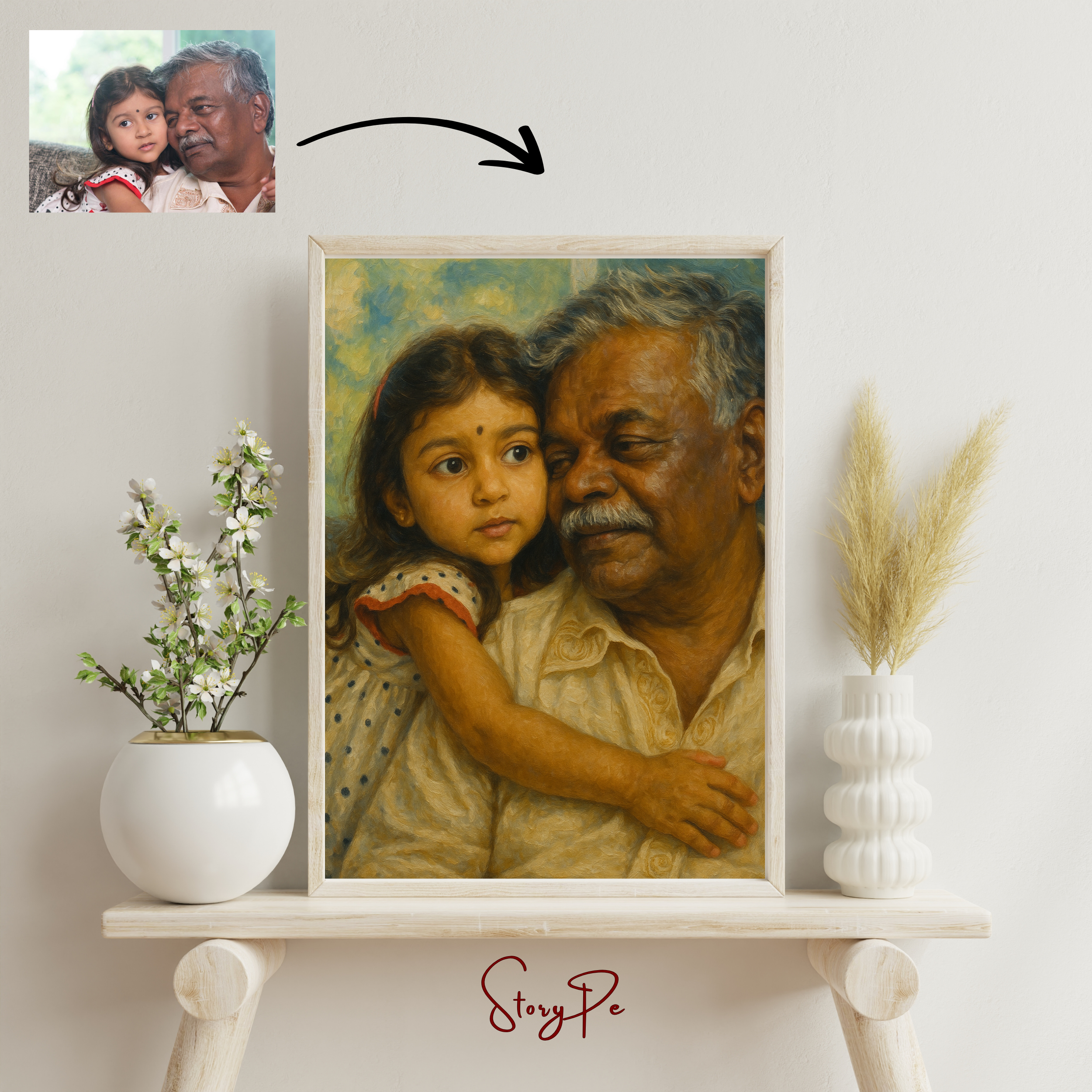StoryPe - Digital Oil Painting Custom Photo Frame
