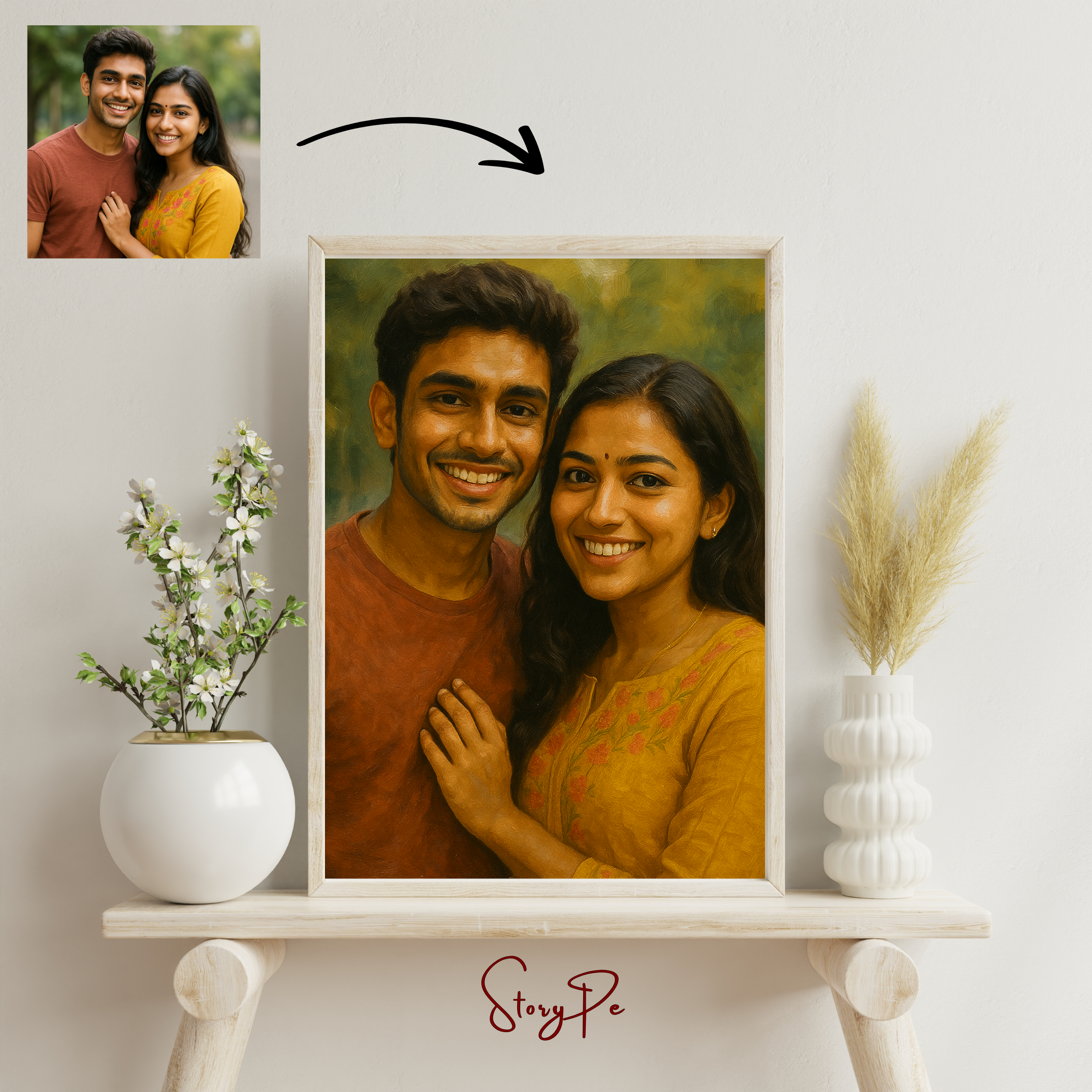 StoryPe - Digital Oil Painting Custom Photo Frame